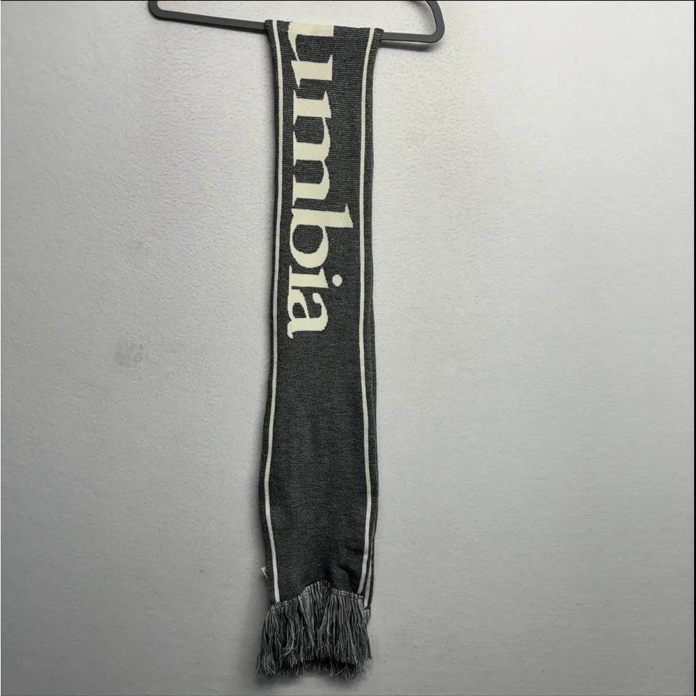 Columbia Knit Logo‎ Tassel Scarf Gray Unisex